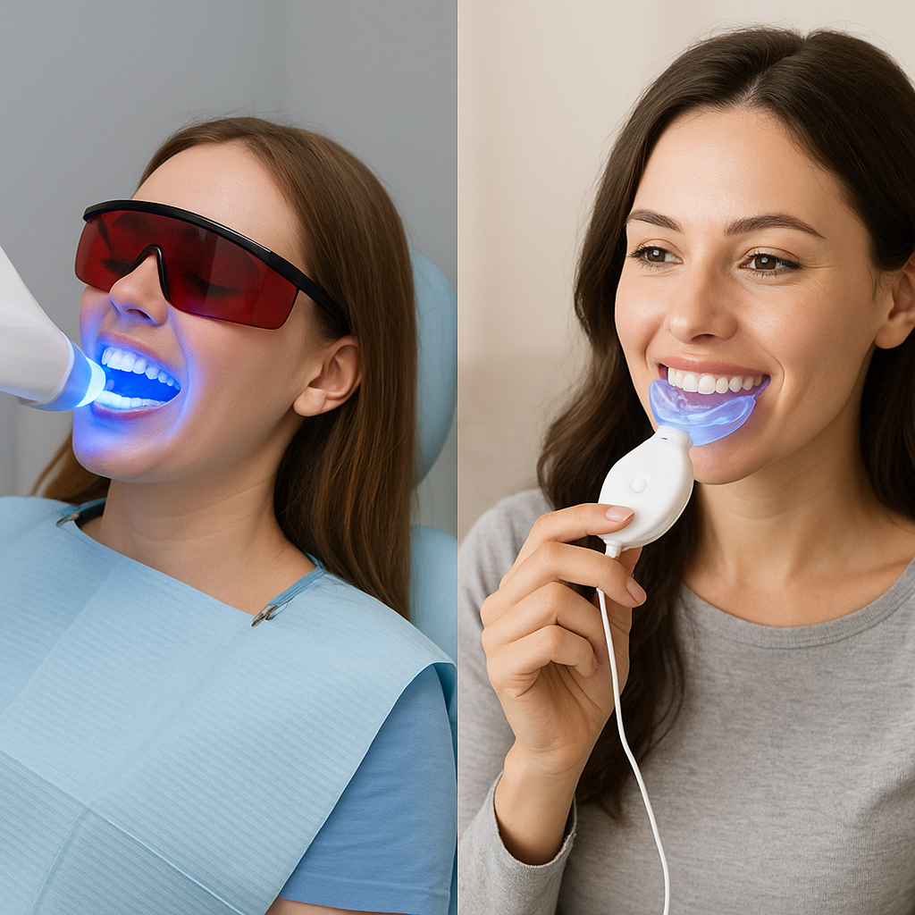 Wybielanie zębów w gabinecie a w domu – która metoda jest lepsza?